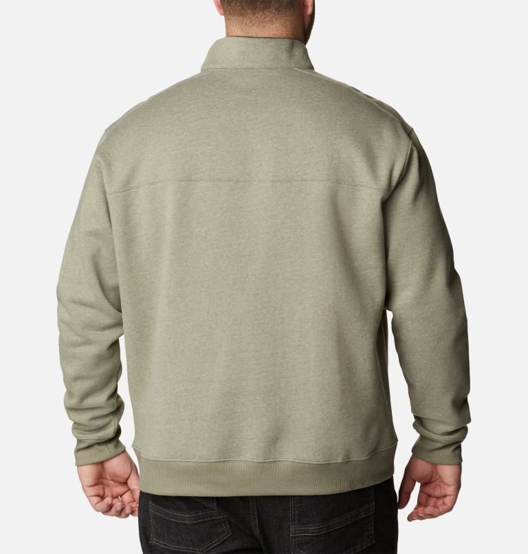 Men's Columbia Hart Mountain II Half Zip Sweatshirts Olive | Plus Size CA-DC803